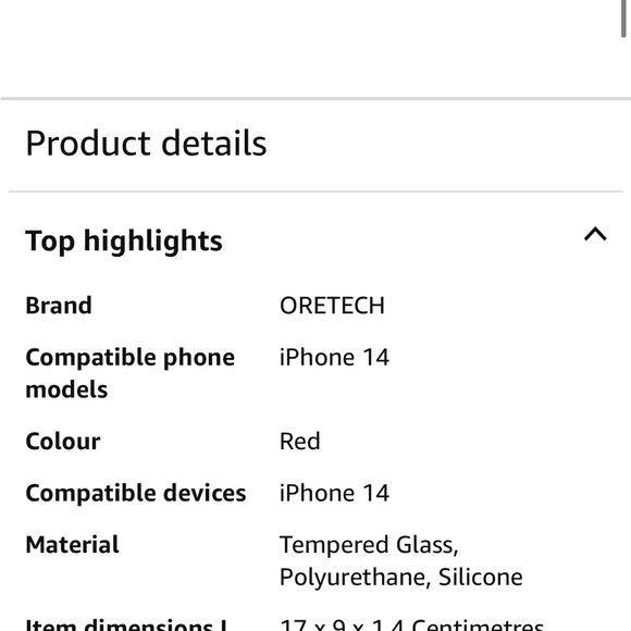 ❤️ 3/$45 ❤️ Oretech iPhone 14 red phone case, NWOT - Picture 12 of 16